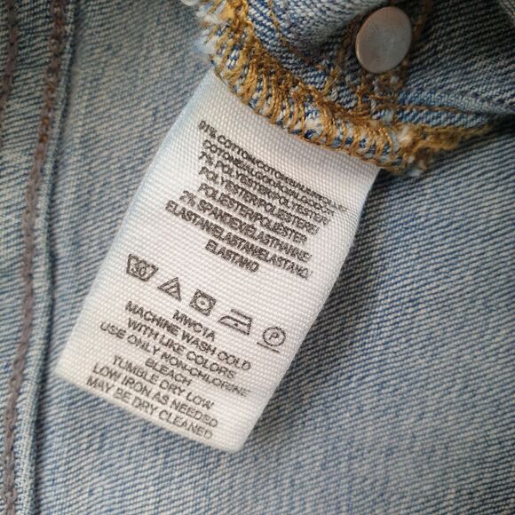 Free People Skinny Jeans Womens 27 Blue Denim Light Wash Straight Leg - Picture 7 of 10